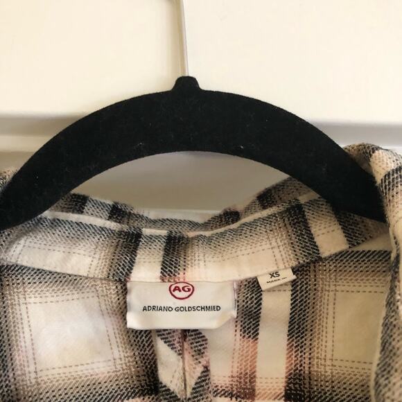 AG The Josie Bleached Oversized Plaid Shirt - Picture 4 of 6